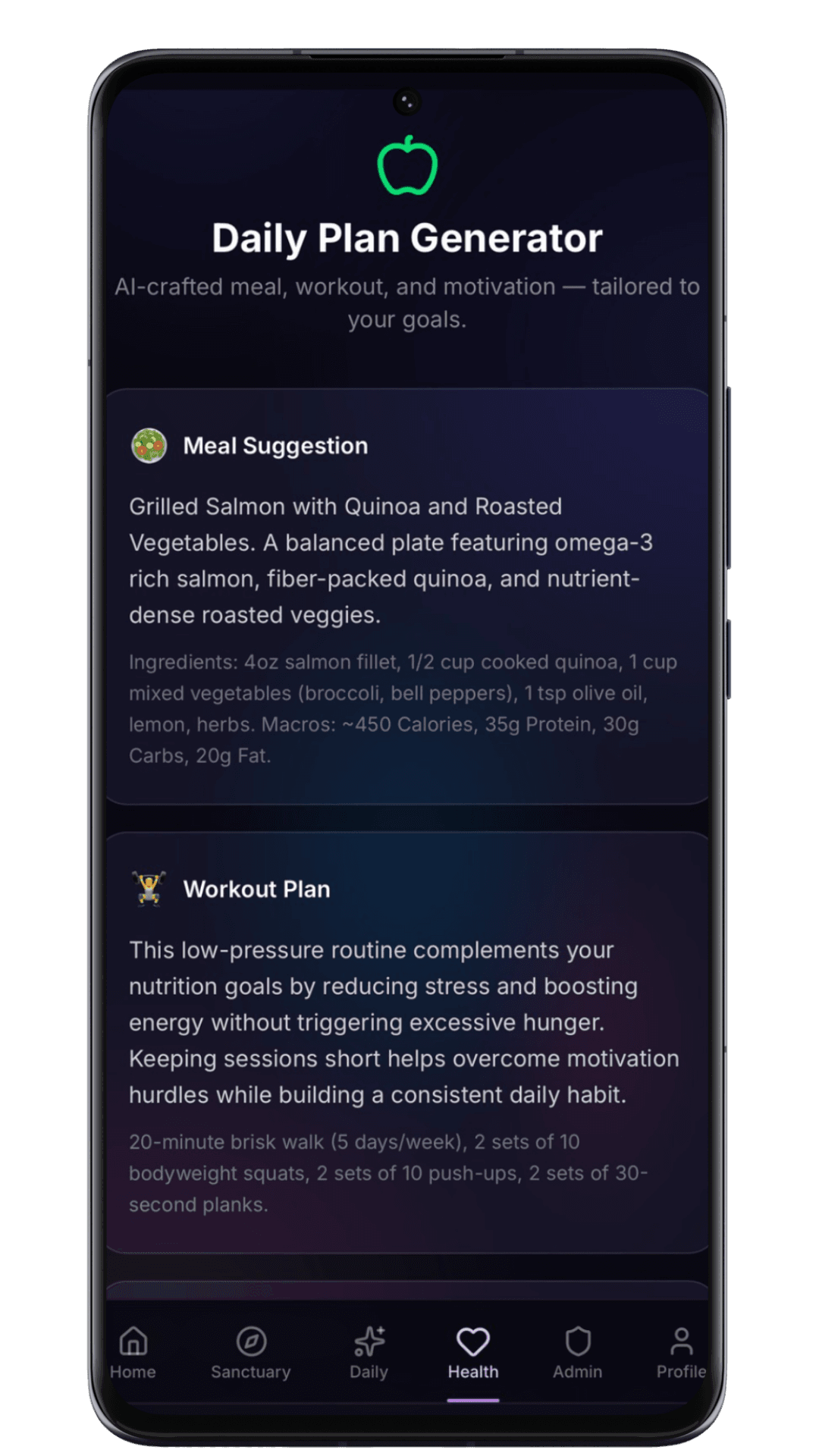 Daily Plan Generator